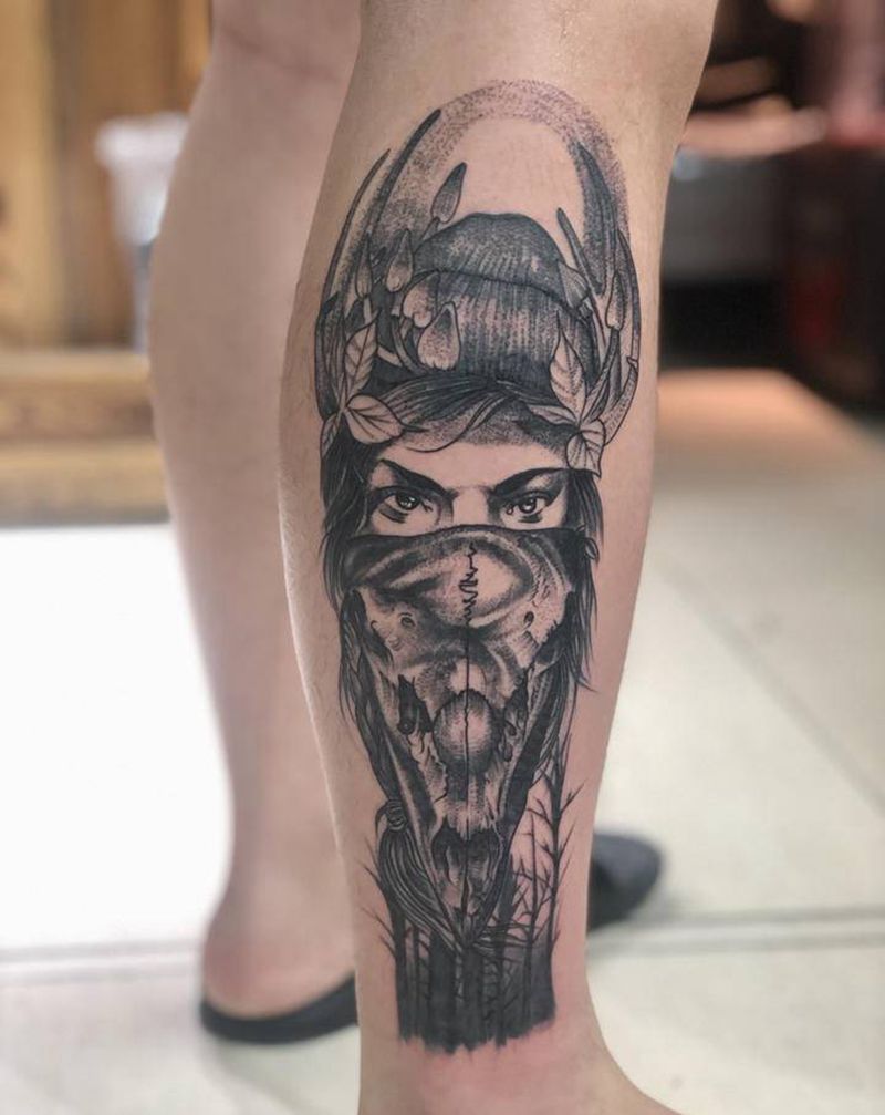 点刺风纹身图片_欧美写实纹身图案