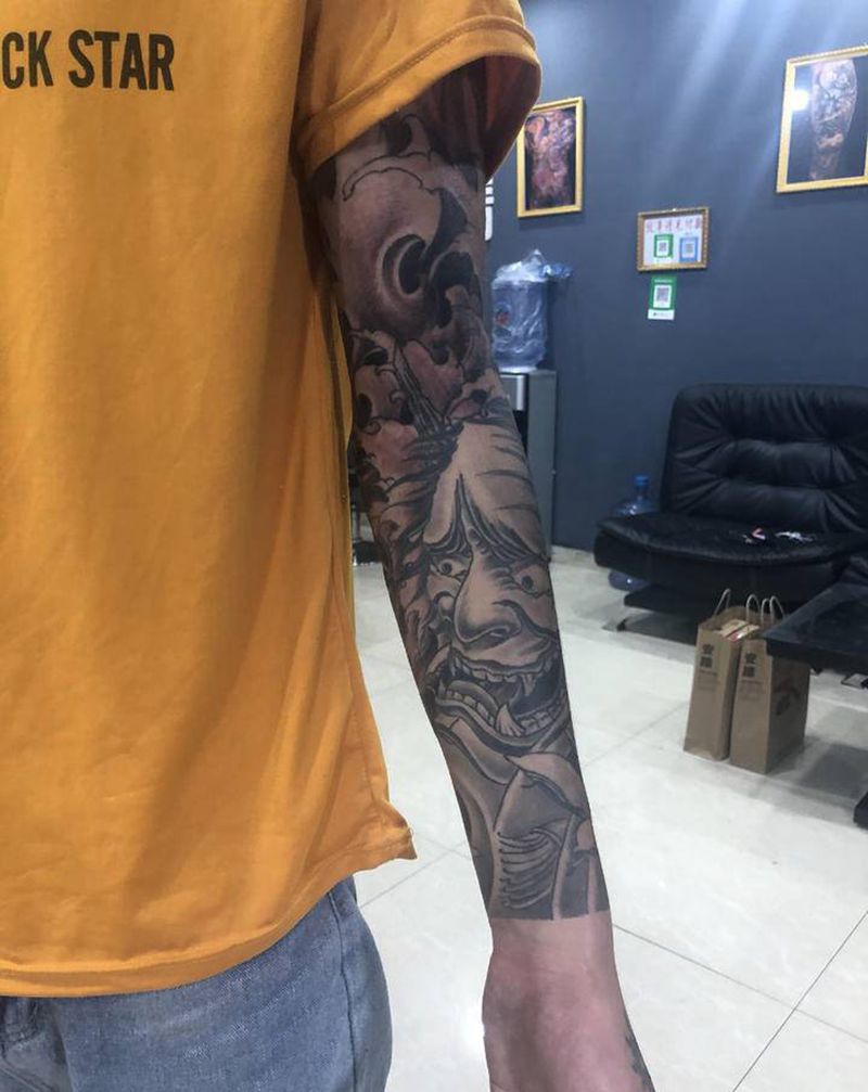 般若纹身图片_手部纹身图案