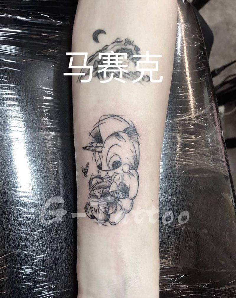 两个小图纹身图片_手臂纹身图案