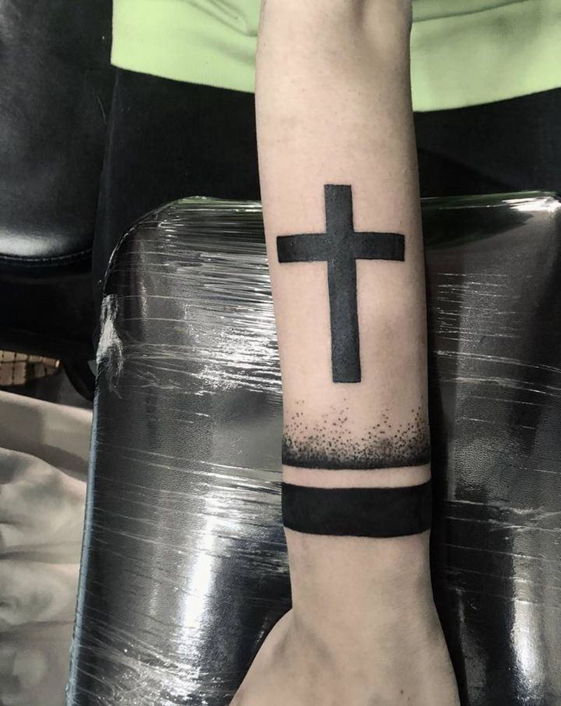 手环纹身图片_手部手臂点刺图腾纹身图案