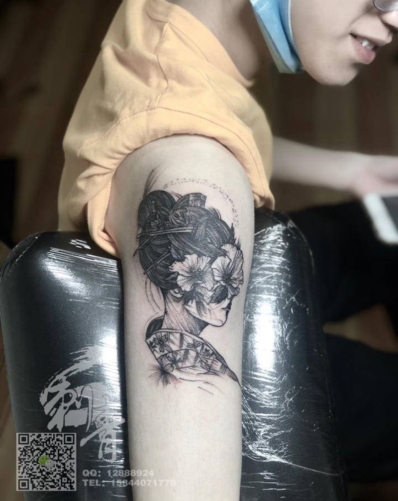 自带图案纹身图片_手臂点刺纹身图案