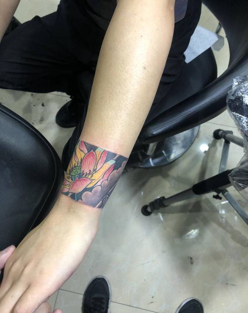 手环纹身图片_手部新传统手手环纹身图案