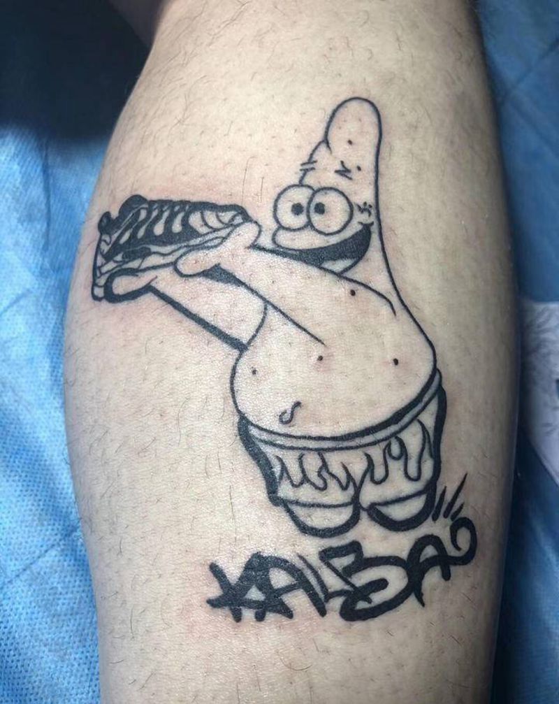 卡通纹身图片_手臂腿部老传统纹身图案