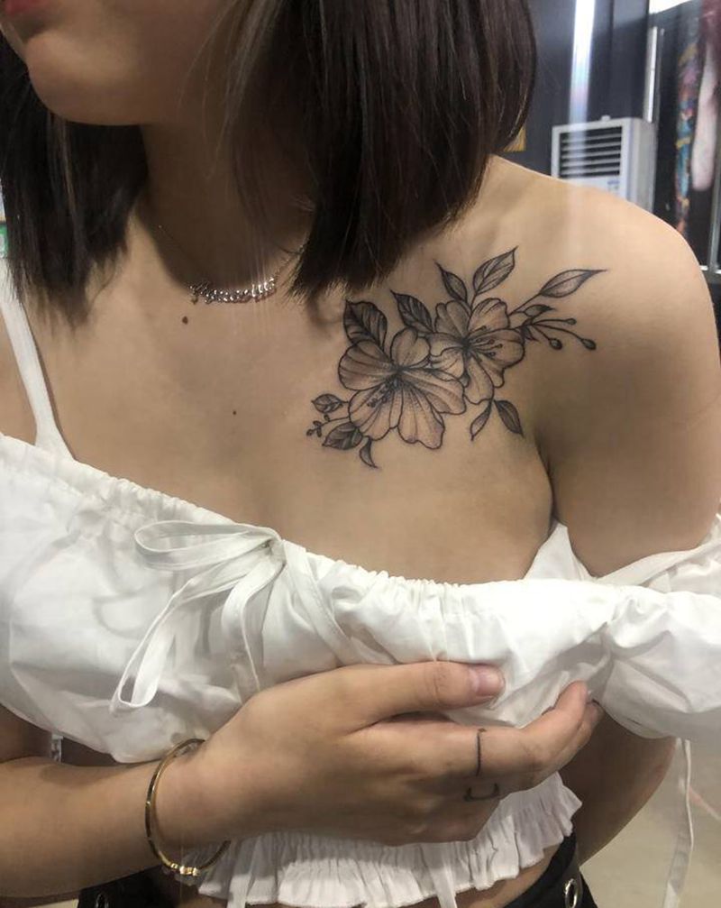 素花纹身图片_点刺素花纹身图案