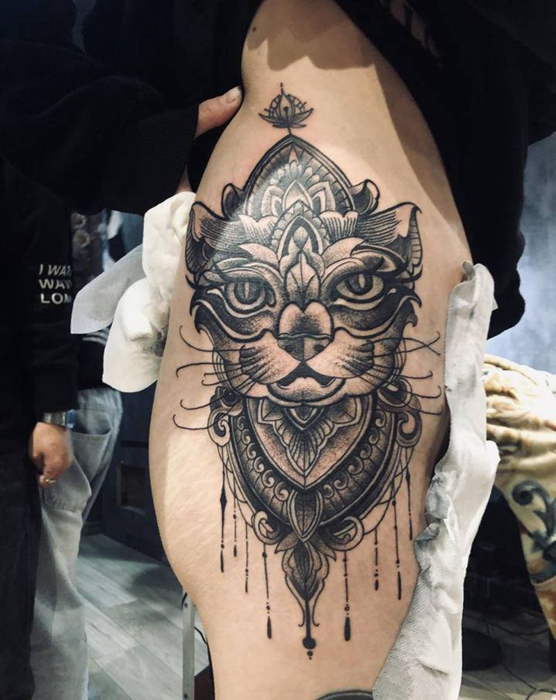 点刺纹身图片_臀部点刺纹身图案