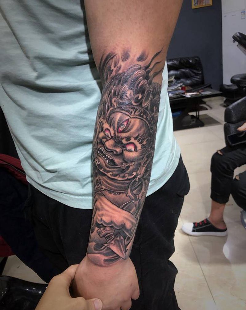 大黑天纹身图片_大黑天纹身图案