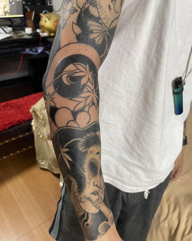 日式传统纹身图片_手臂纹身图案