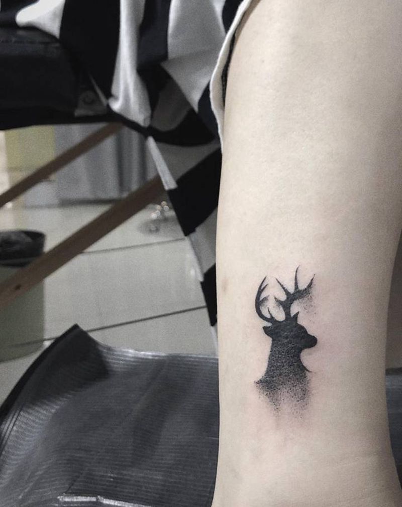 小清新纹身纹身图片_腿部脚部图腾纹身图案