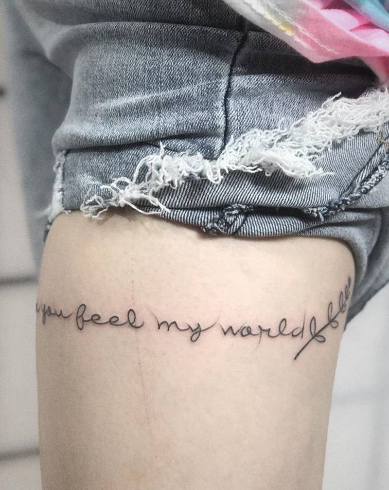 英文纹身图片_腿部肩部英文字母纹身图案