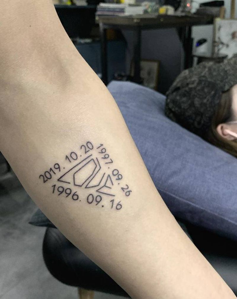 小清新纹身图片_手臂数字小清新小纹身图案