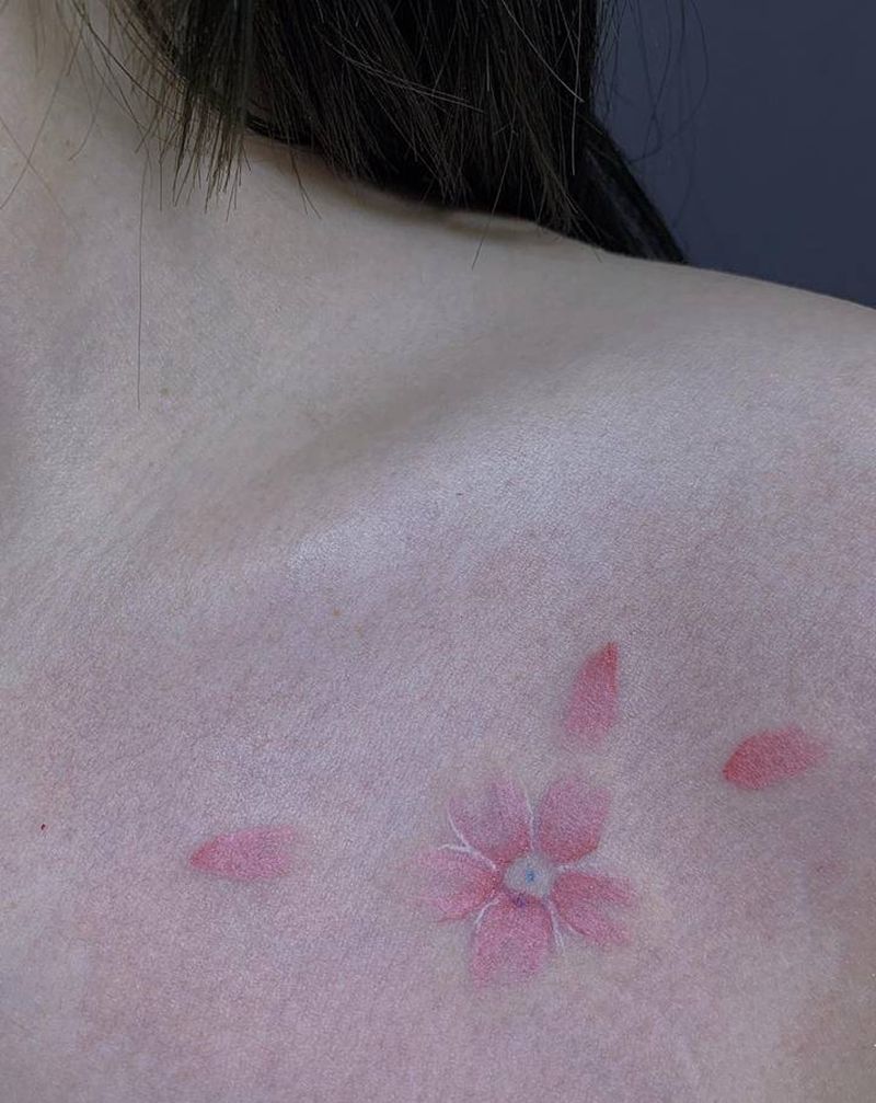 花纹身图片_樱花纹身图案