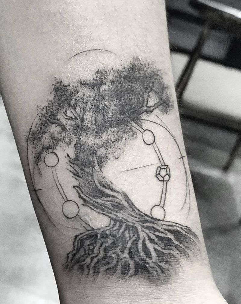 树纹身图片_手臂纹身图案