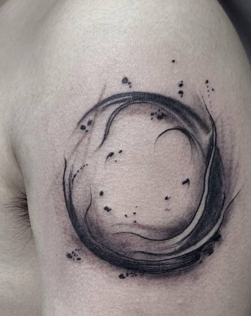 水墨纹身图片_手臂纹身图案