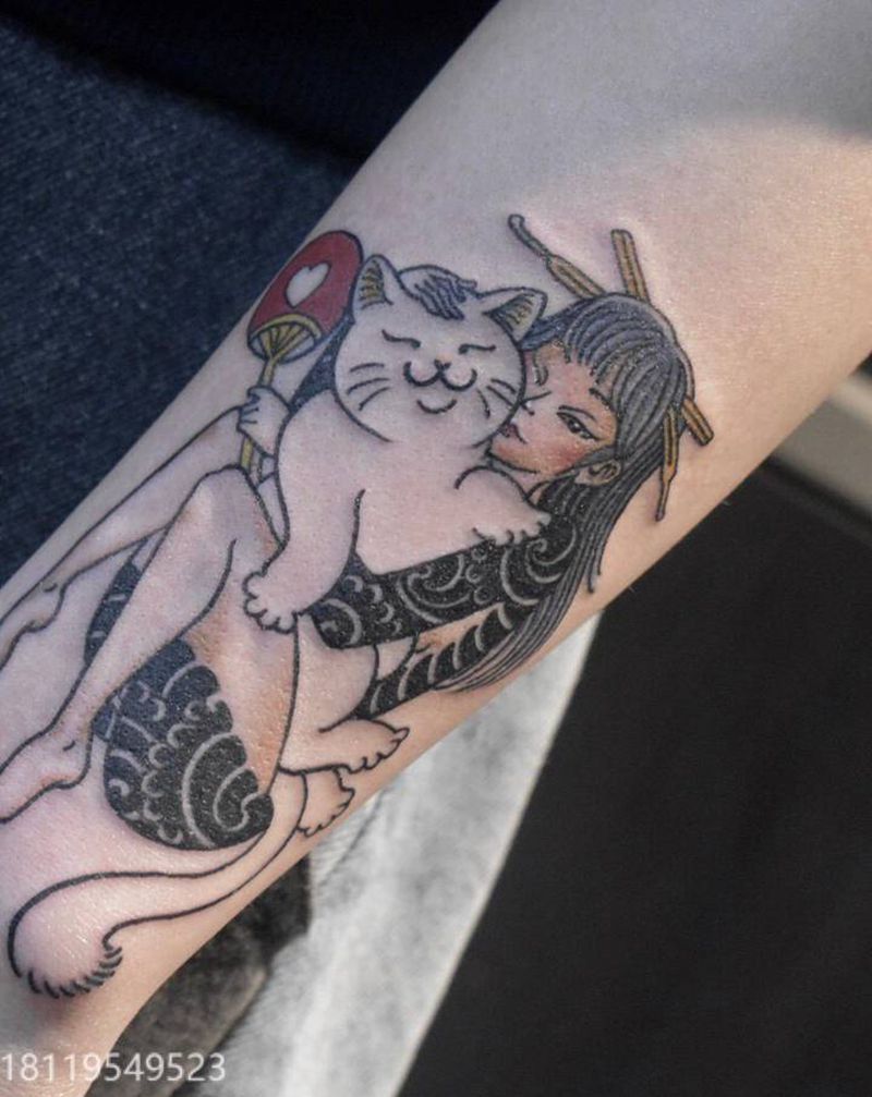 近期纹身图片_手臂脚部花体字新传统纹身图案