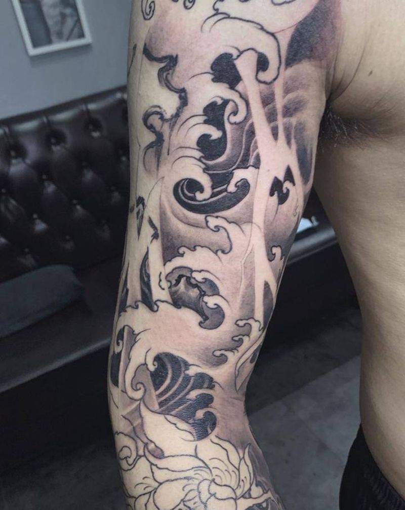 花臂进度_l纹身图片_手部新传统纹身图案