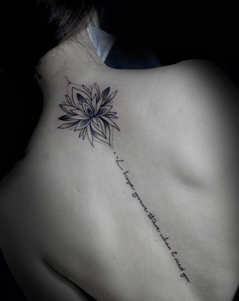 仙女范纹身图片_背部纹身图案