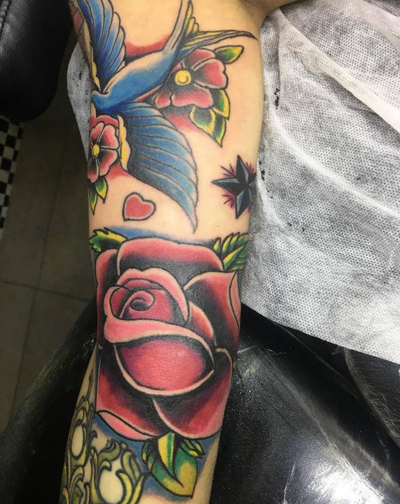 old.school纹身图片_手臂Old SchoolNew School纹身图案