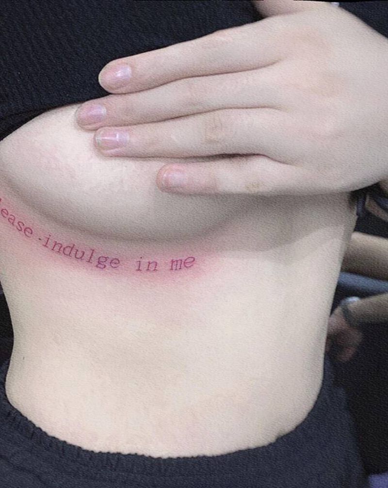 英文纹身图片_胸部英文纹身图案