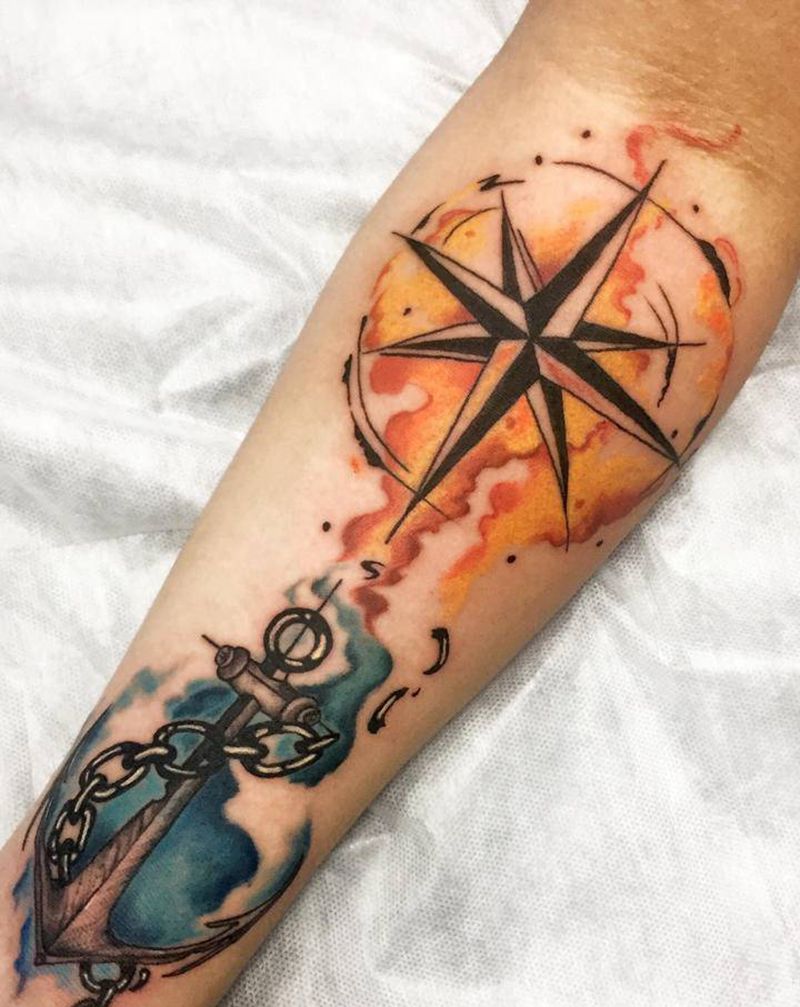 水彩纹身纹身图片_手臂手部水彩纹身图案