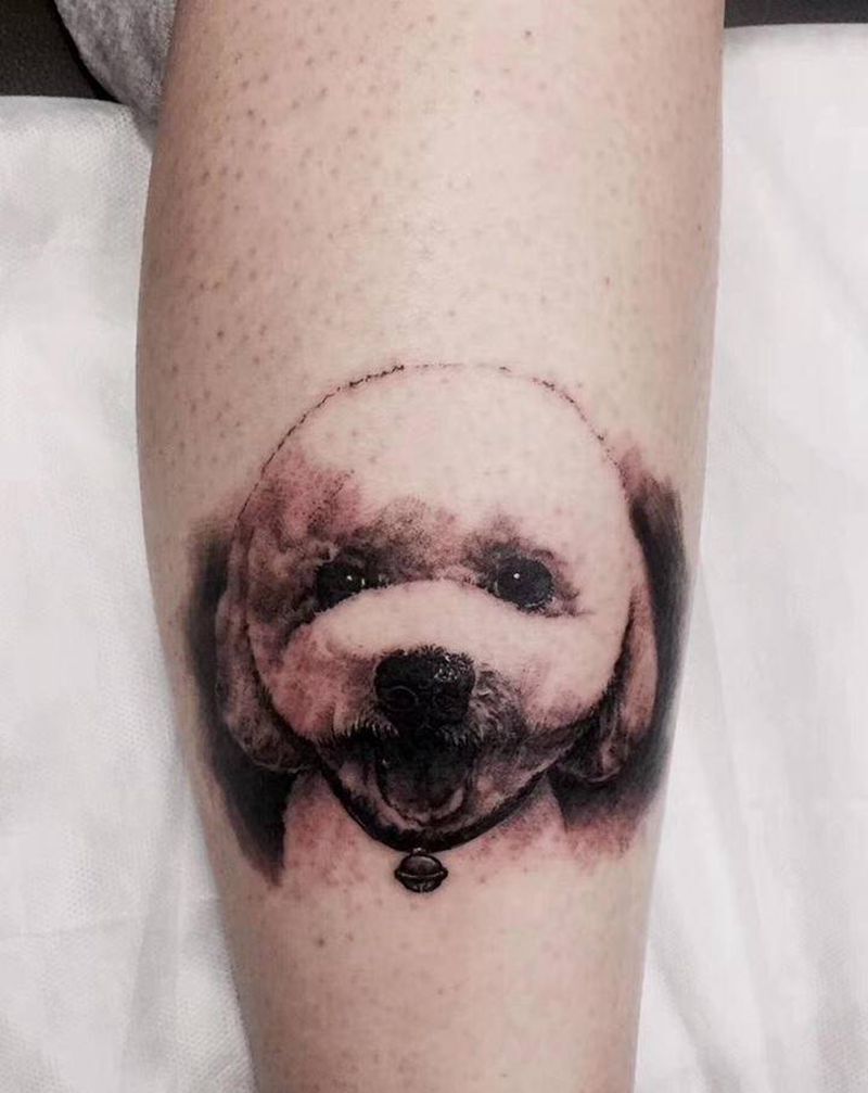 宠物纹身纹身图片_手臂欧美写实纹身图案