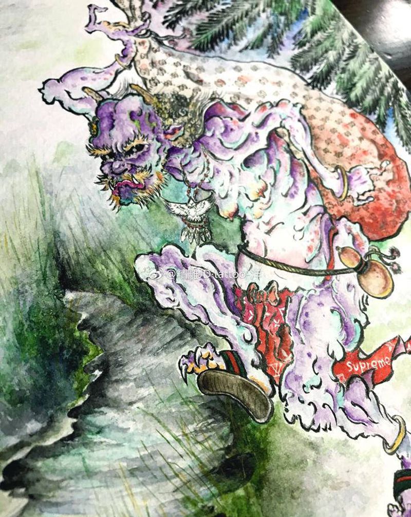 手稿纹身图片_新传统纹身图案