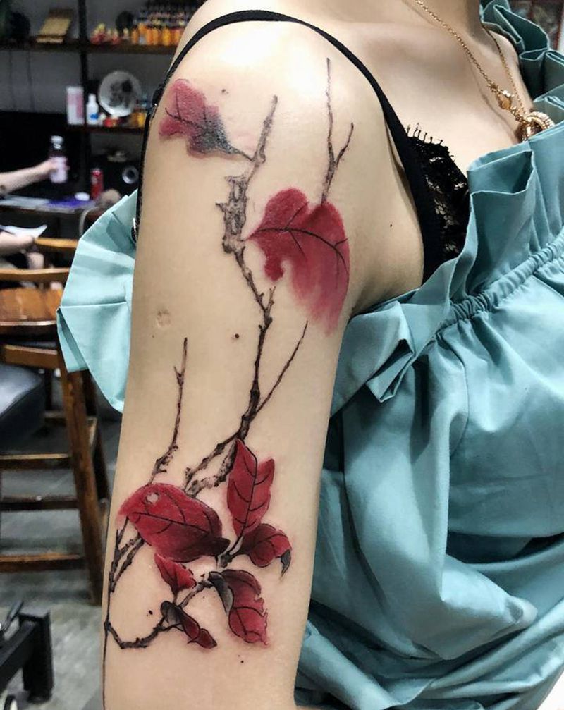 水墨艺术纹身图片_手部手臂水墨水彩纹身图案