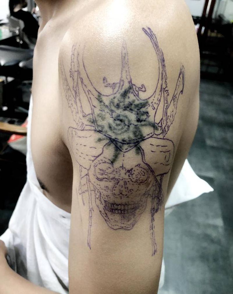 遮盖旧纹身纹身图片_手部手臂点刺几何纹身图案