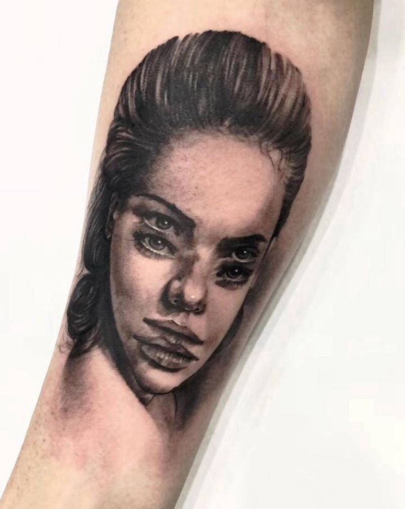 欧美作品纹身图片_手臂手部欧美写实纹身图案