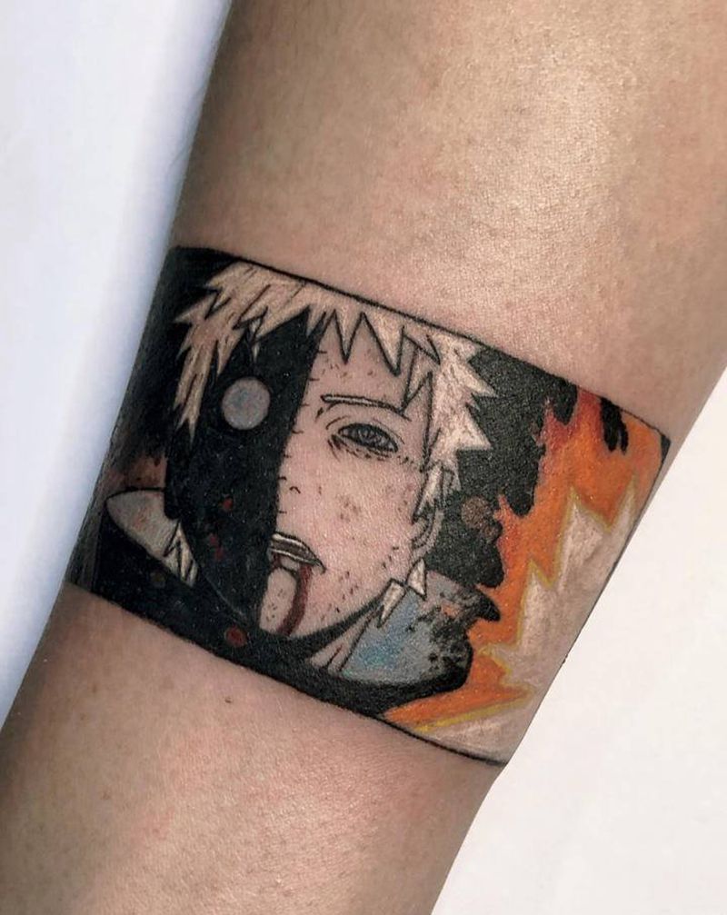 火影忍者纹身图片_手部手臂New School水彩纹身图案