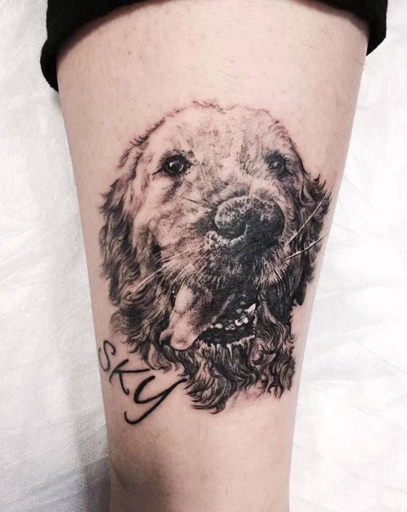 宠物纹身纹身图片_手部脚部欧美写实纹身图案