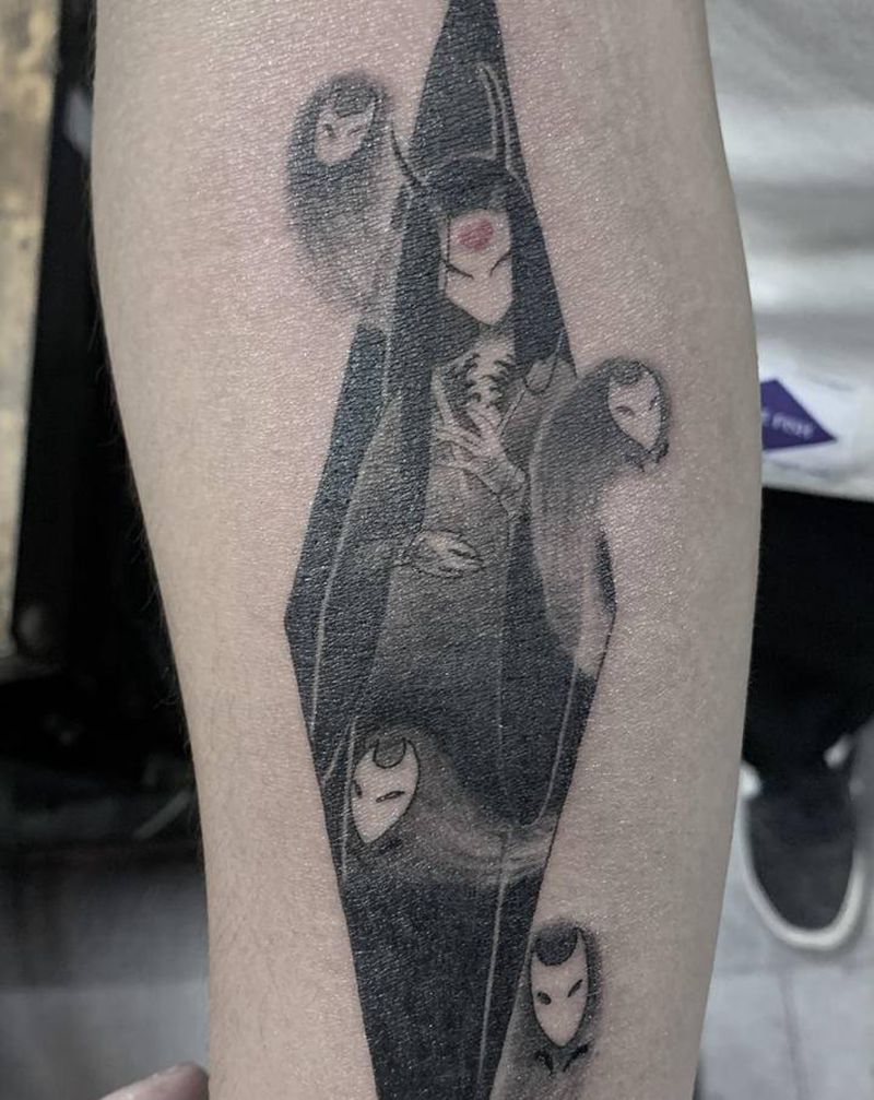 勾魂纹身图片_手部纹身图案