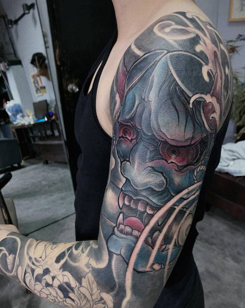 般若修改作品纹身图片_手部般若修改纹身图案