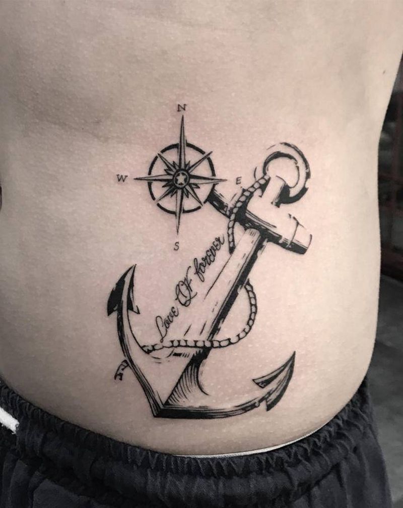 船⚓️纹身纹身图片_腰部纹身图案