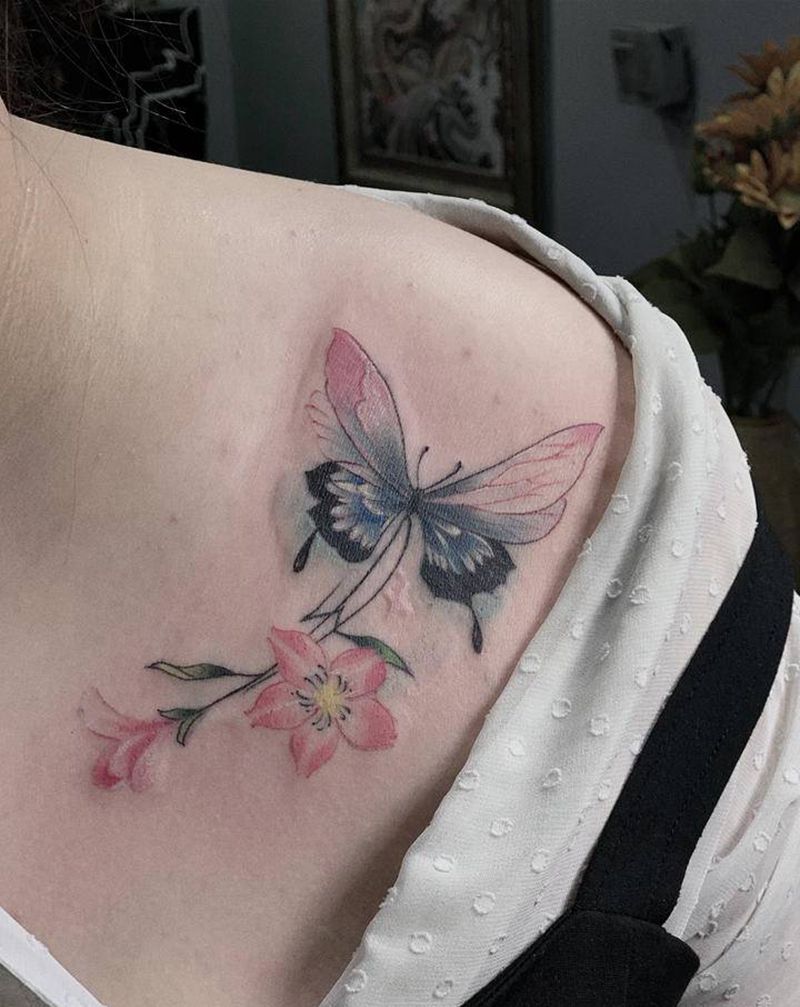 蝴蝶纹身图片_蝴蝶纹身图案