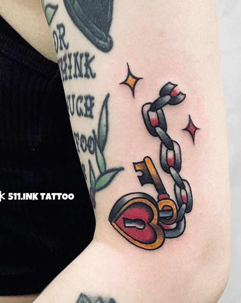 old school链条⛓️纹身图片_手部Old School纹身图案