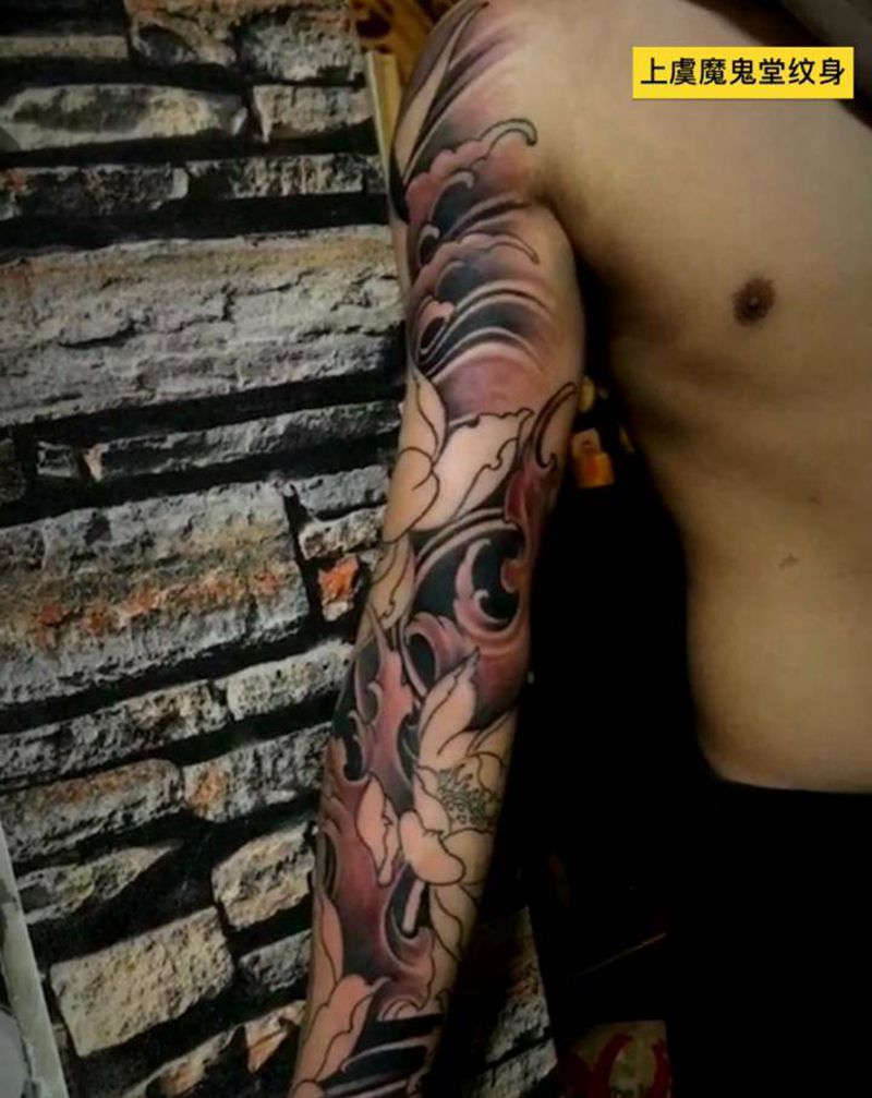 传统花臂纹身图片_手臂纹身图案