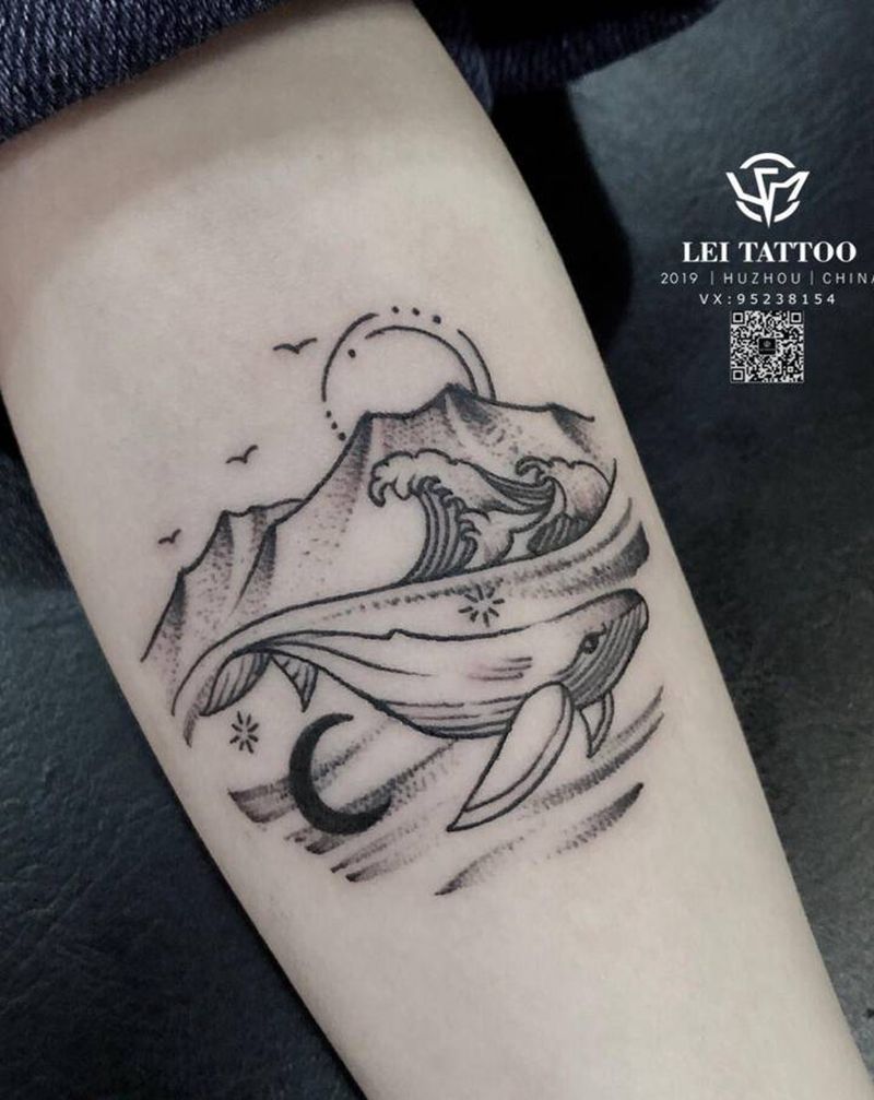 电磁纹身图片_手臂纹身图案