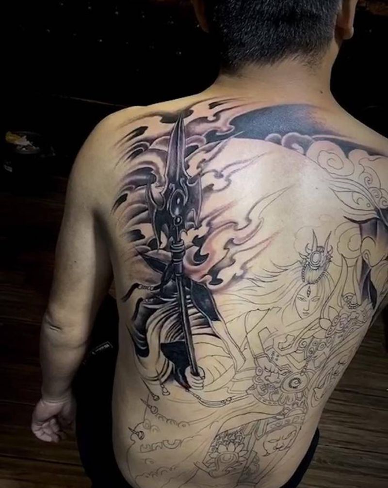 二郎神，纹身图片_手臂纹身图案