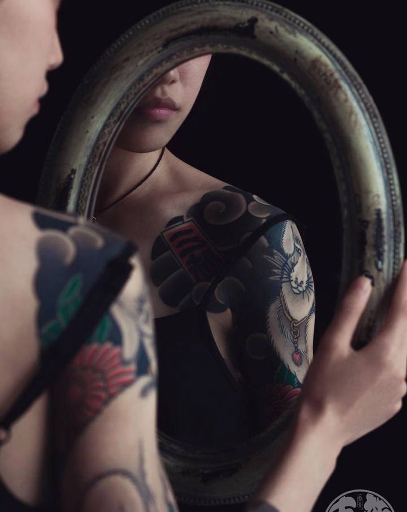 毛毛老师作品欣赏纹身图片_手臂老传统纹身图案