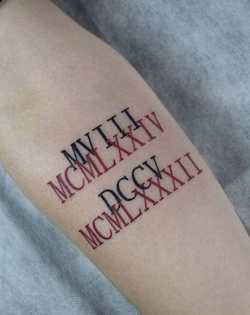 挑战打印机系列 父母的生日[强纹身图片_手臂纹身图案