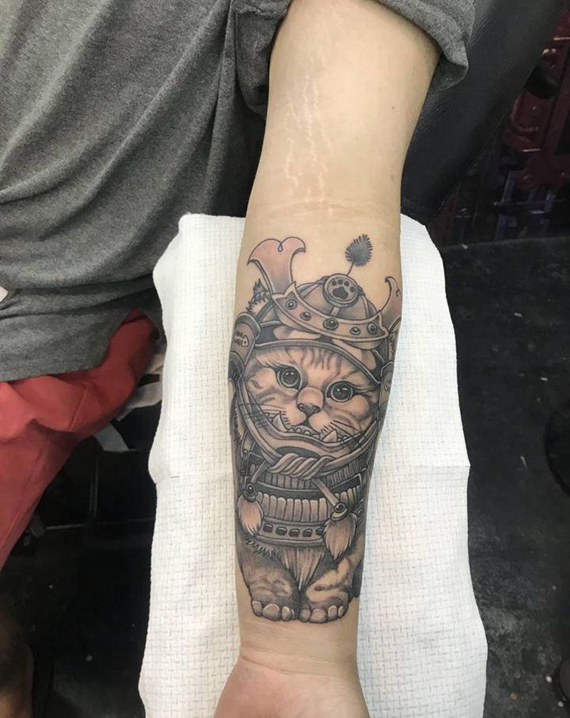 猫纹身图片_新传统纹身图案