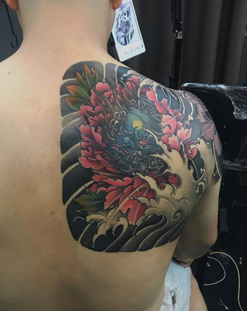 遮盖纹身图片_新传统纹身图案