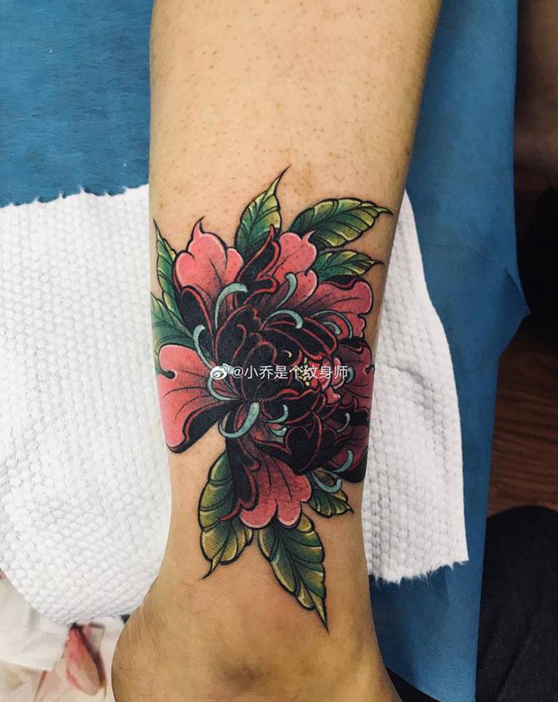 遮盖纹身图片_腿部纹身图案