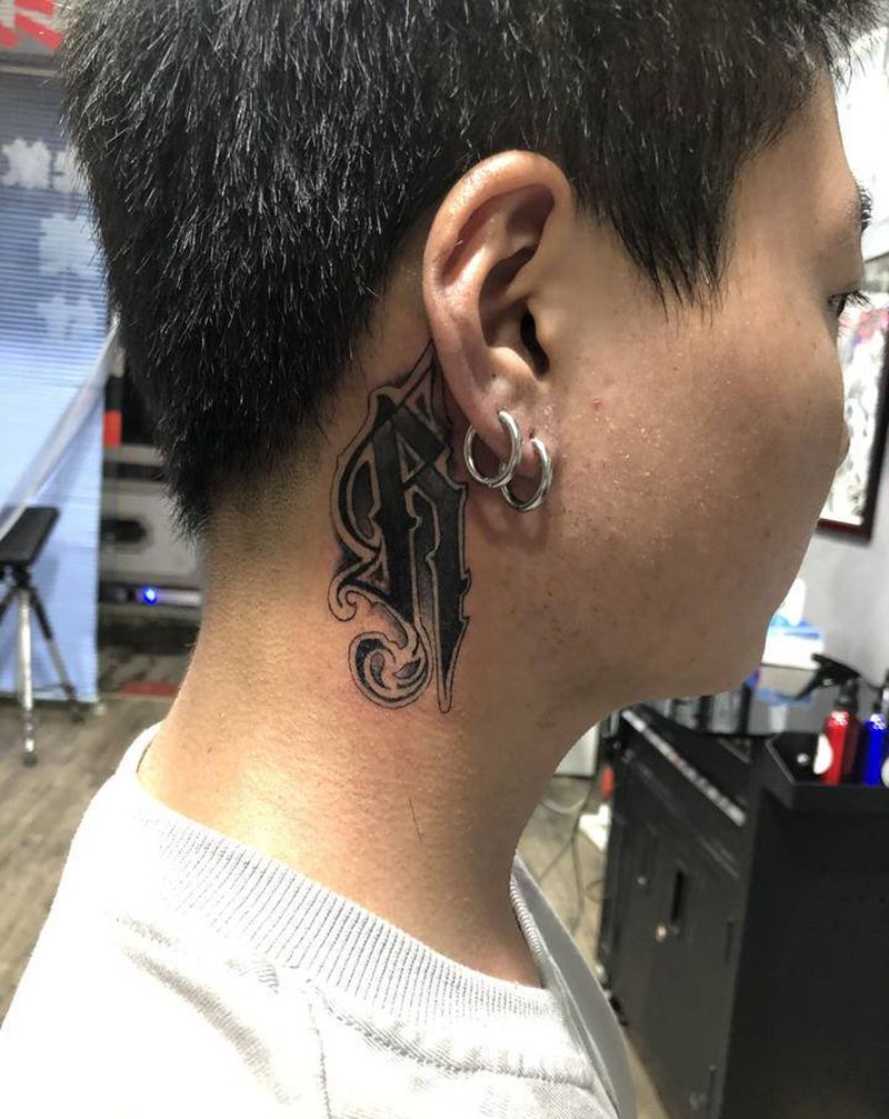 花体纹身图片_手臂花体字纹身图案