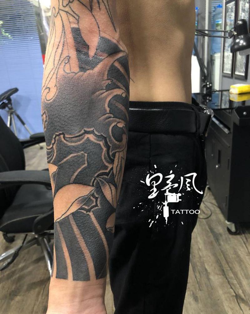 新传统花臂纹身图片_新传统纹身图案