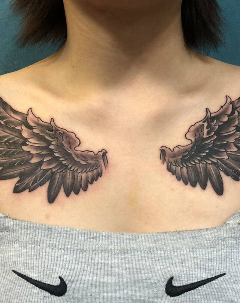 小清新纹身图片_肩部New School纹身图案