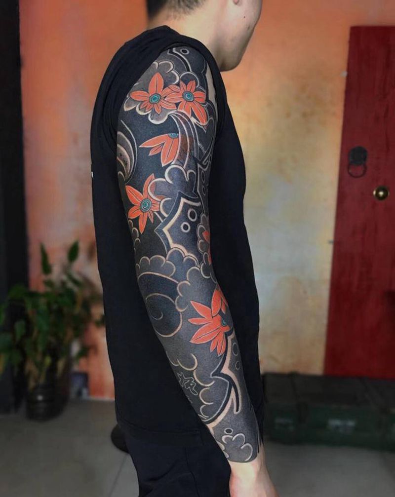 老传统纹身图片_手臂纹身图案