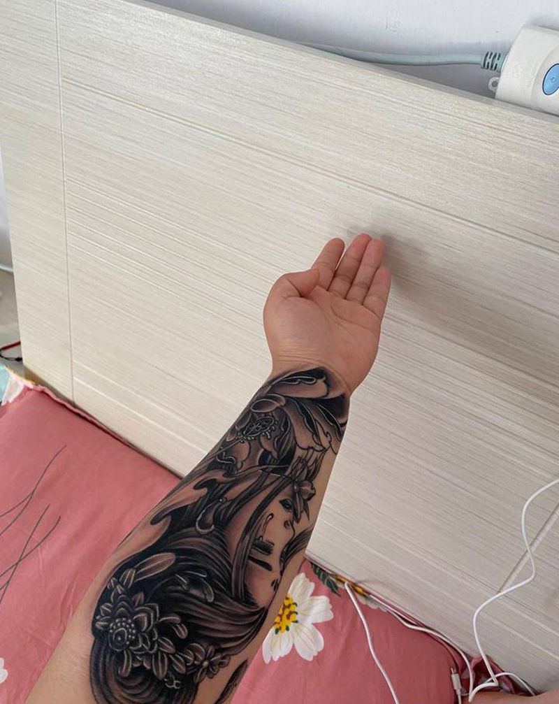 艺妓纹身图片_手臂手部纹身图案