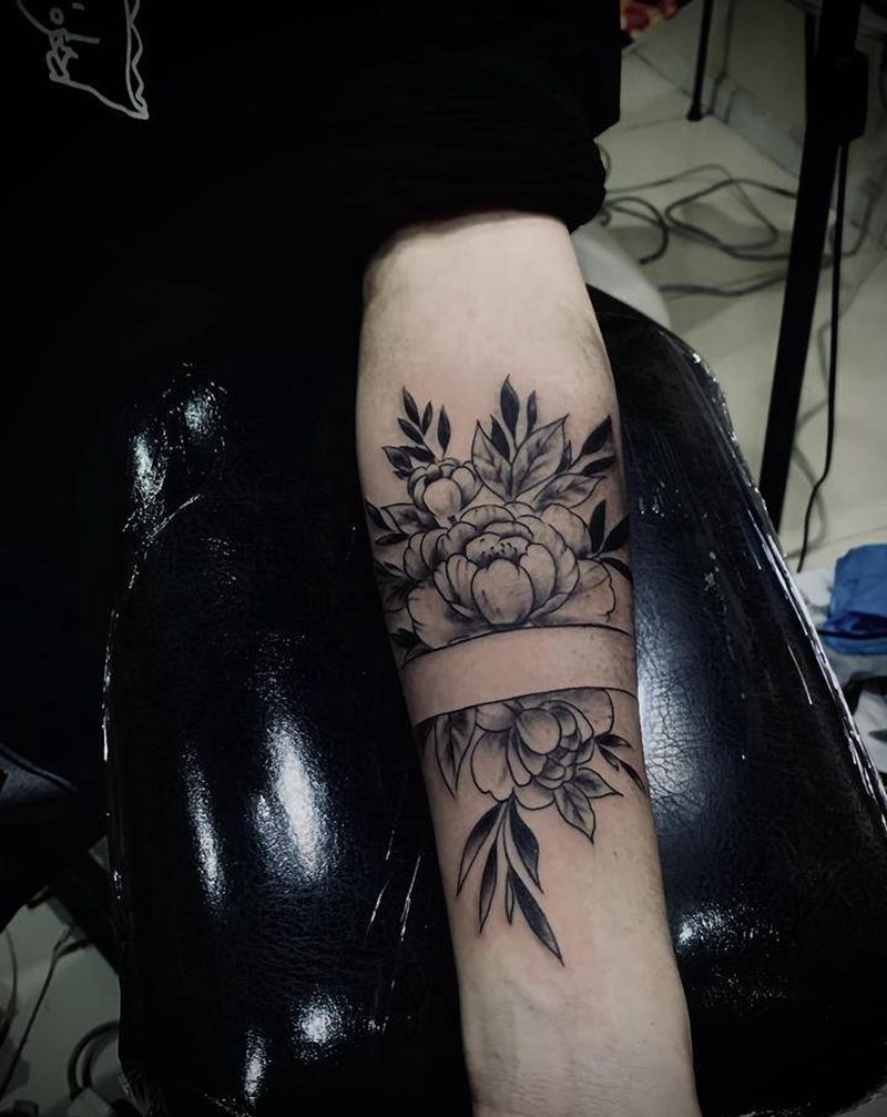 素花纹身图片_素花纹身图案