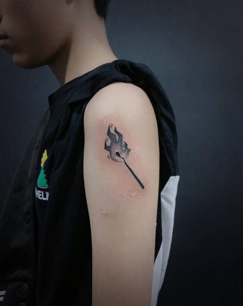 火柴天堂纹身图片_手臂点刺New School小清新纹身图案